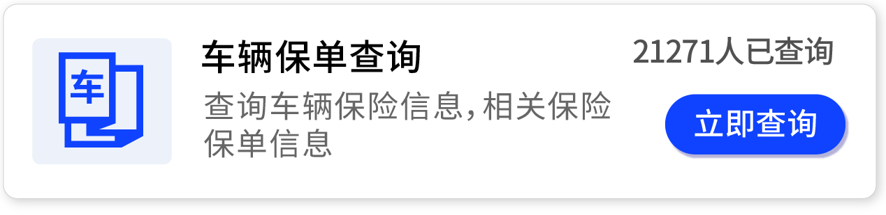 车辆保单查询,查询车辆保险信息,相关保险保单信息