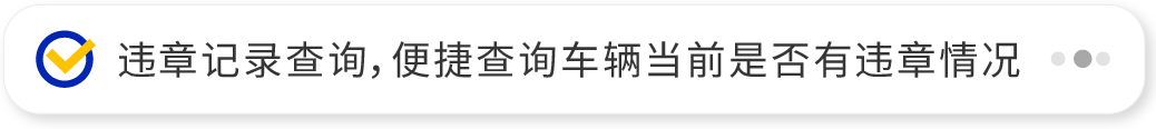 违章记录查询，便捷查询车辆当前是否有违章情况